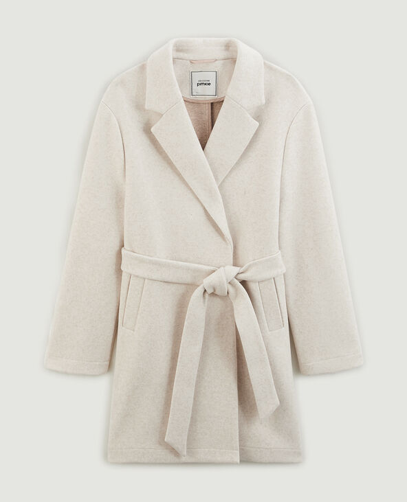 Manteau mi long avec ceinture