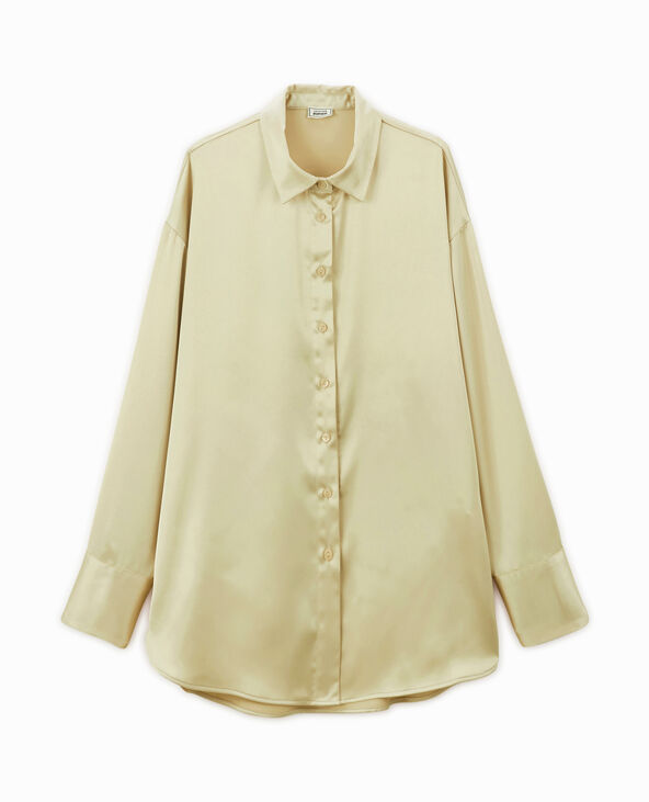 Chemise oversize en satin sable - Pimkie