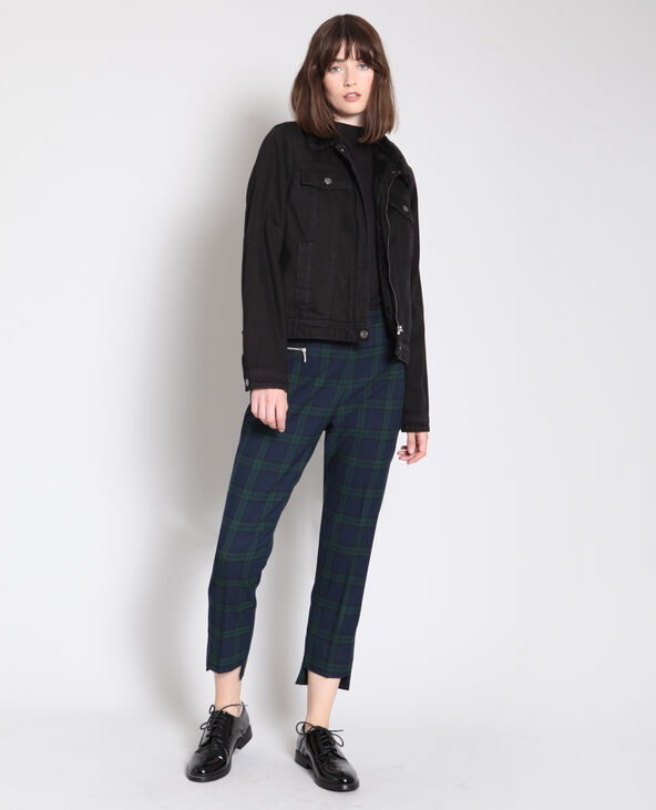 Pantalon à carreaux noir - Pimkie