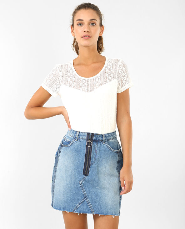 Body en dentelle blanc - Pimkie