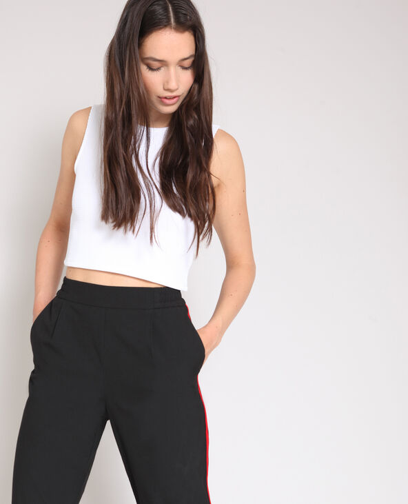 Crop top sans manches blanc - Pimkie