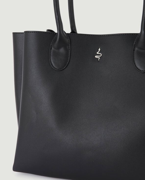Grand cabas en simili noir - Pimkie