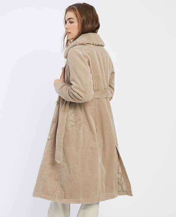 Manteau long velours