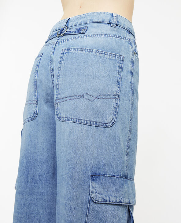 Jean cargo large bleu clair - Pimkie