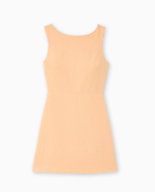Robe courte avec dos-nu orange - Pimkie