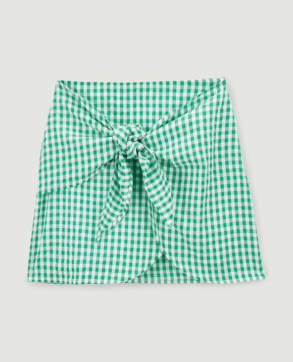 Jupe courte porte-feuille vert - Pimkie