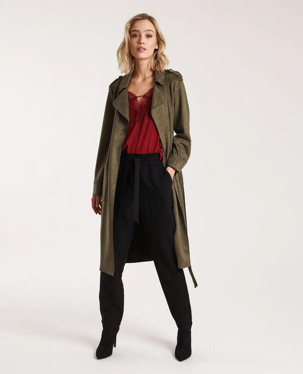 Trench suedine