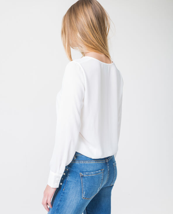 Blouse à col croisé blanc - Pimkie