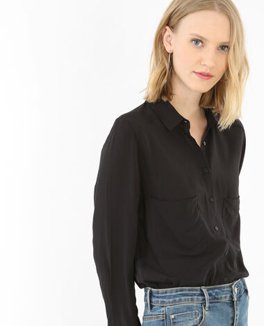 Chemise unie noir - Pimkie