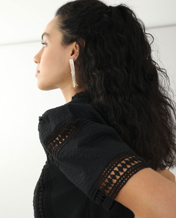 Blouse ajourée noir - Pimkie