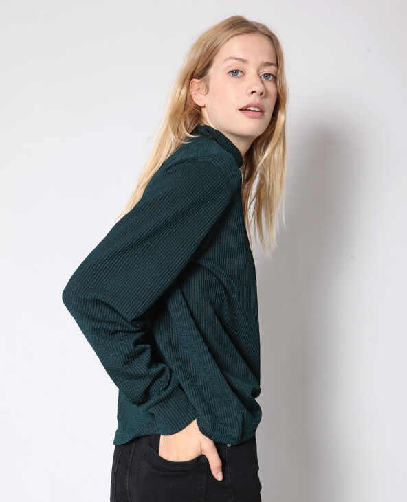 Sweat satiné vert foncé - Pimkie