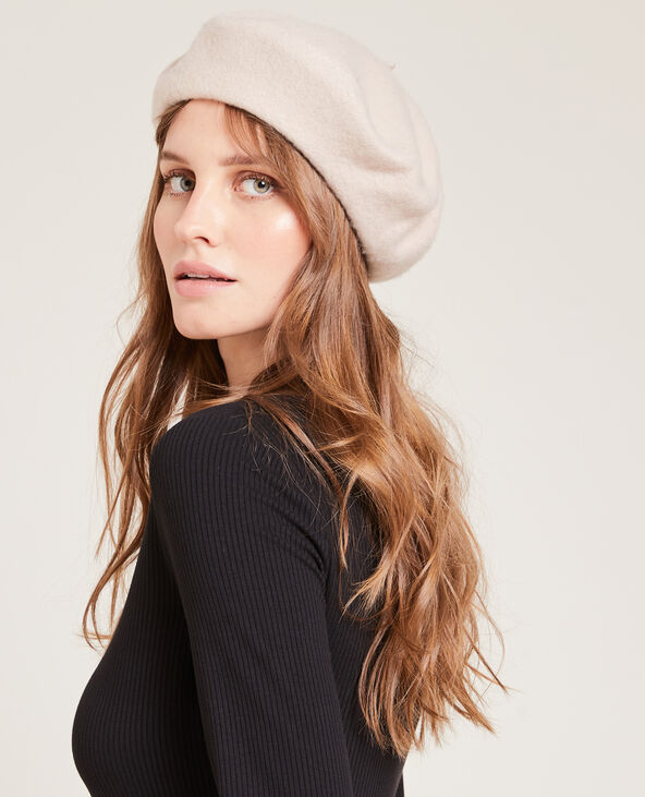 Béret en lainage écru - Pimkie