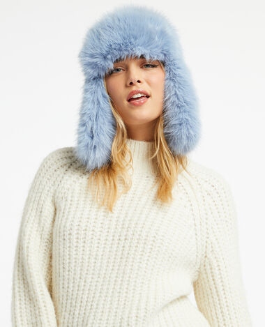 Chapka en fausse fourrure bleu - Pimkie