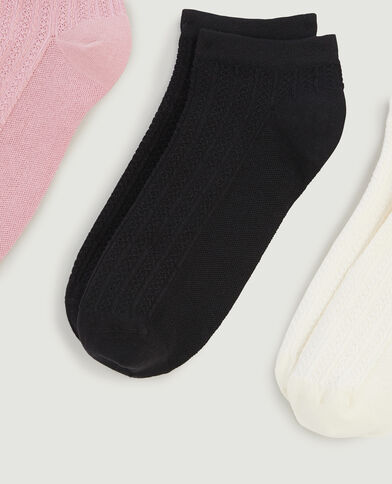 Lot de 3 socquettes rose - Pimkie