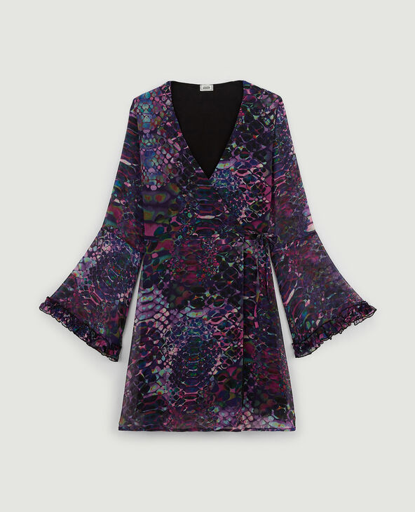 Robe cache-cœur manches flare violet - Pimkie