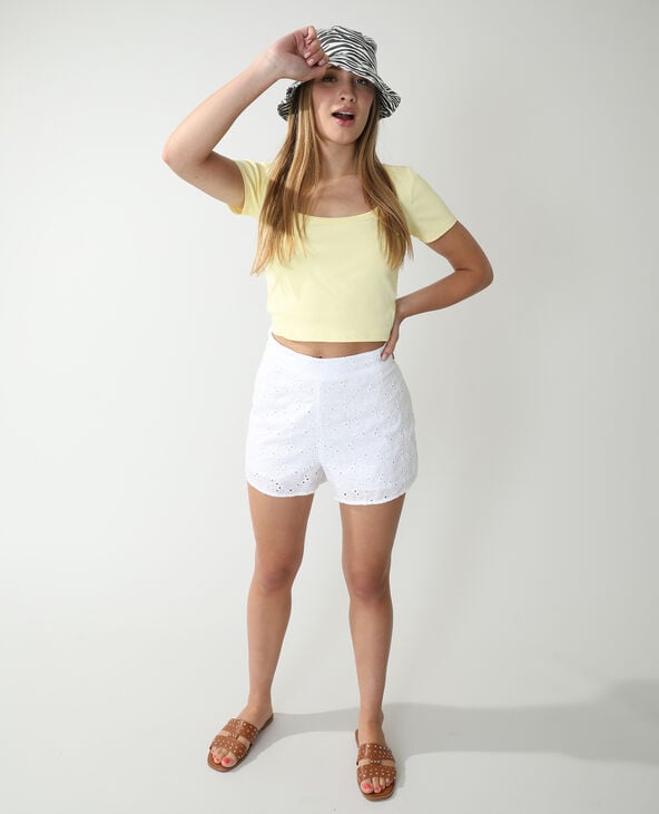 Short broderie anglaise blanc - Pimkie