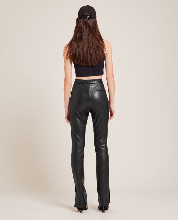 Pantalon en cuir avec fente store