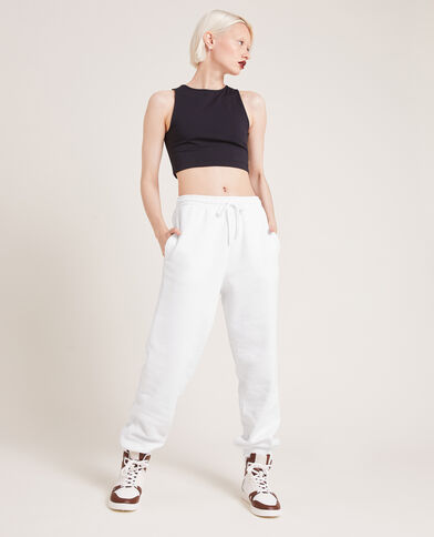 Pantalon de jogging en molleton blanc - Pimkie