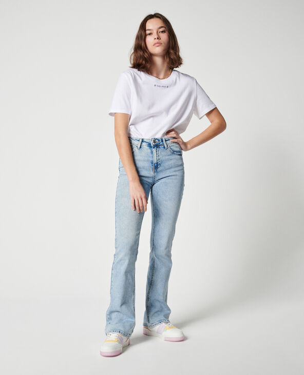Jean flare taille haute bleu clair - Pimkie