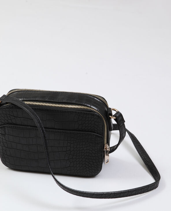 Sac croco noir - Pimkie