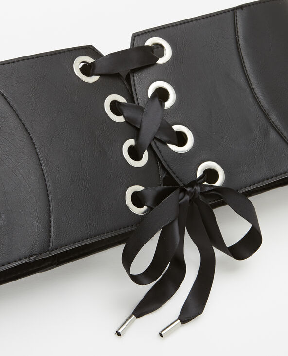 Ceinture corset en simili cuir