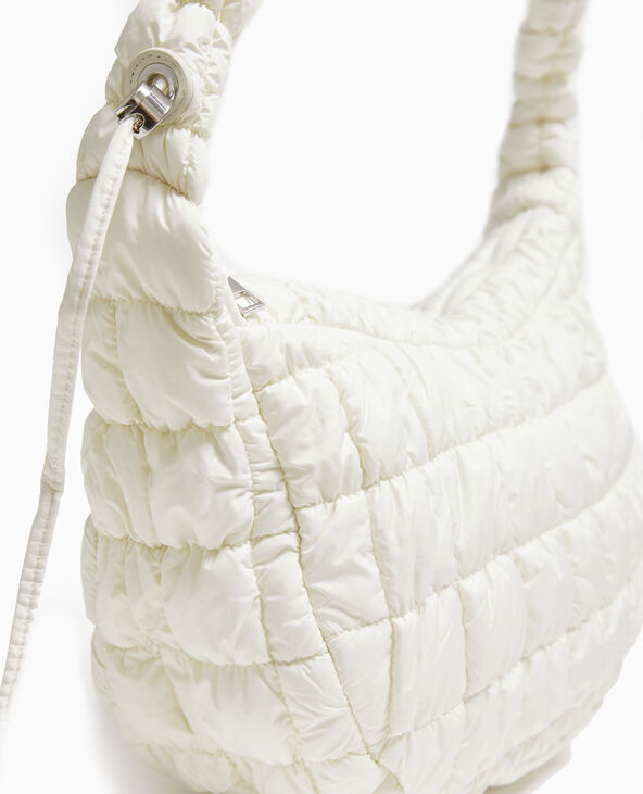 Sac besace en tissu matelassé écru - Pimkie
