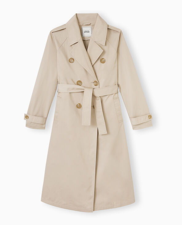 Trench en toile avec ceinture beige - Pimkie