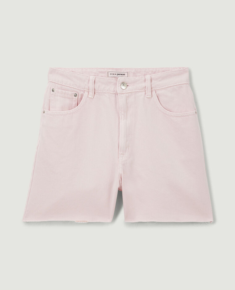 Short en jean taille haute rose pâle - Pimkie