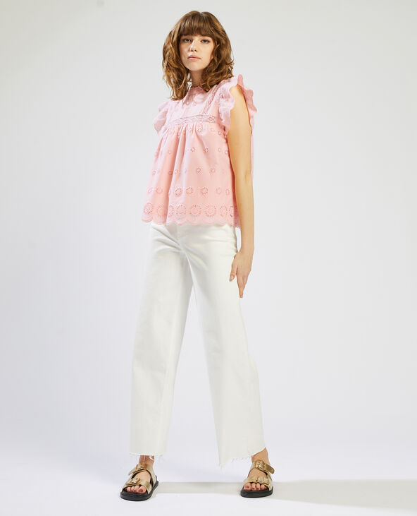 Haut en dentelle orange - Pimkie