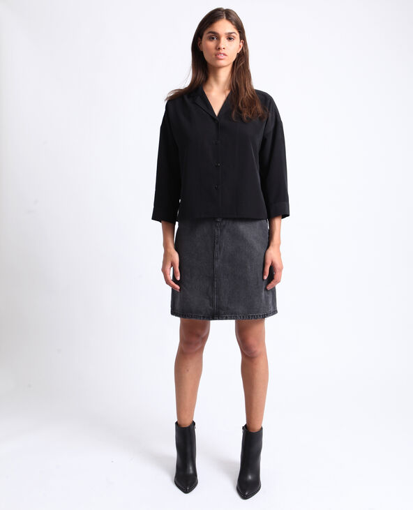 Chemise courte noir - Pimkie