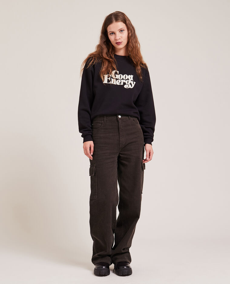 Pantalon cargo en velours marron - Pimkie