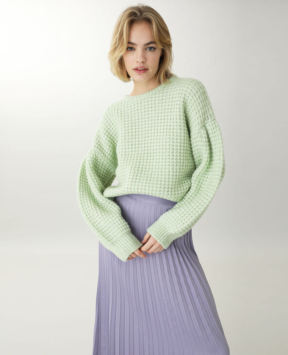 Pull grosse maille vert clair - Pimkie