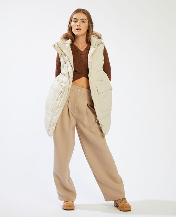 Doudoune matière 100% recyclée beige - Pimkie