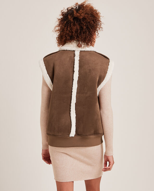 Blouson sans manches taupe - Pimkie