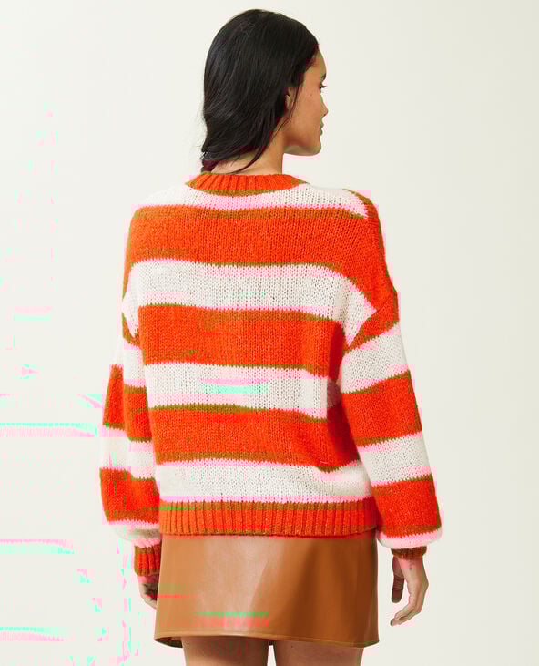 Pull col rond orange - Pimkie