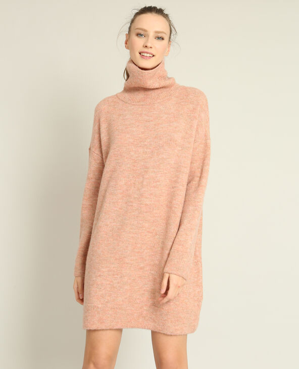 Robe pull col roule