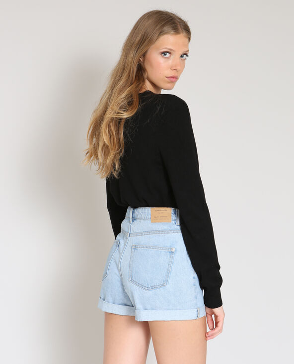 Gilet col V noir - Pimkie