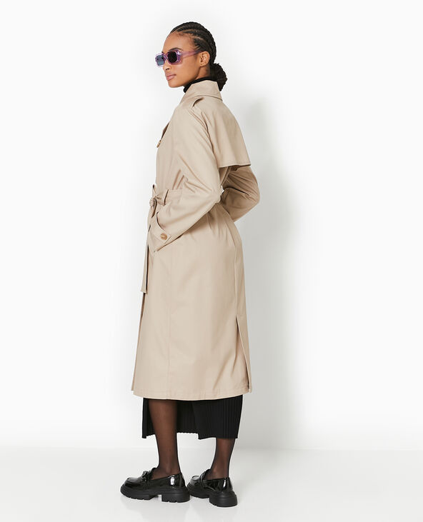 Trench en toile avec ceinture beige - Pimkie
