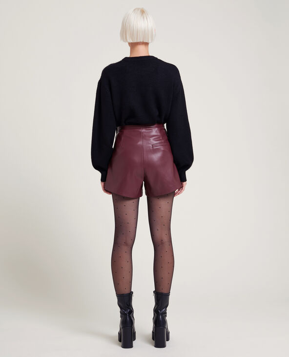 Short en simili cuir bordeaux - Pimkie