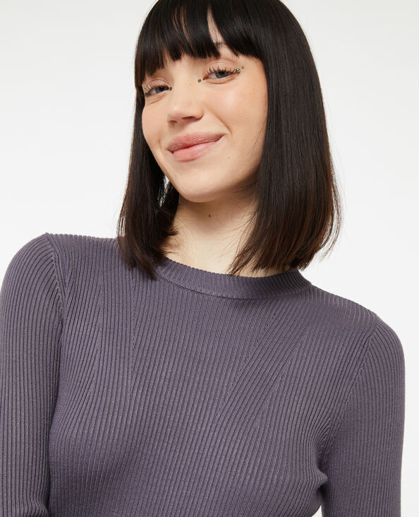 Pull en maille col rond lilas - Pimkie