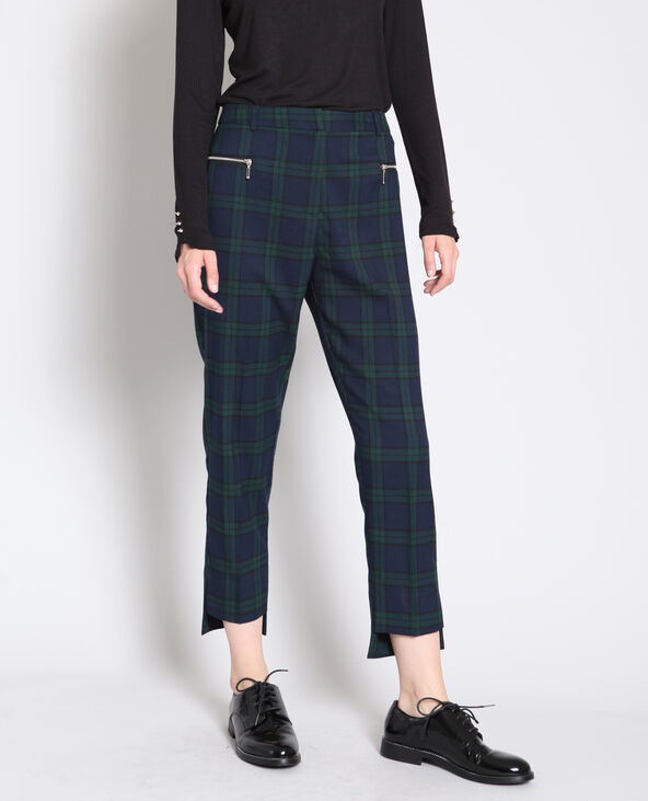 Pantalon à carreaux noir - Pimkie