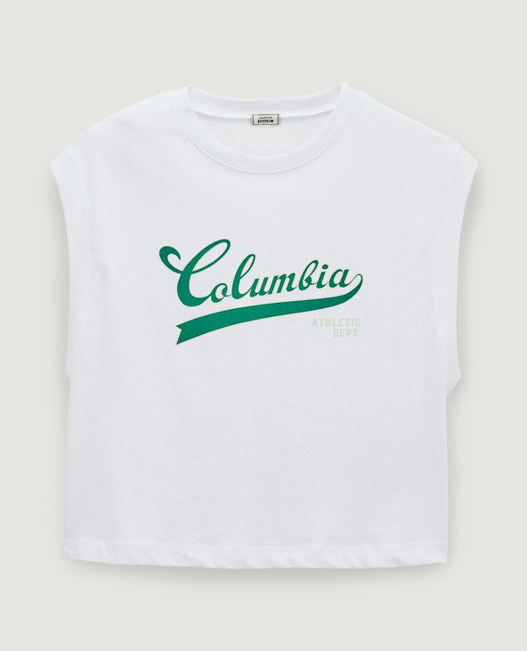 T-shirt sans manches blanc - Pimkie