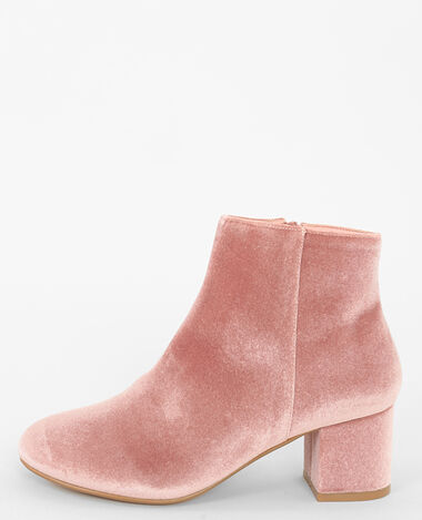 Boots velours vieux rose - Pimkie