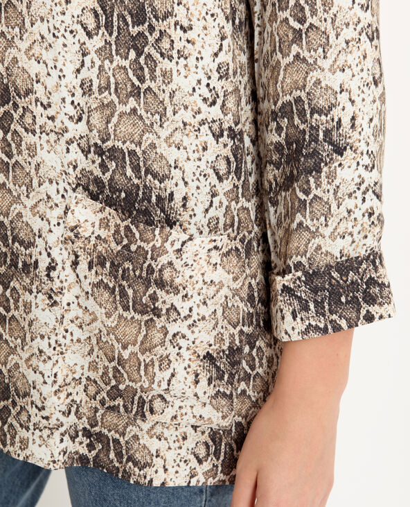 Blazer fluide python doré - Pimkie