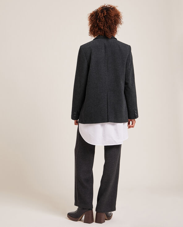Veste blazer oversize gris - Pimkie