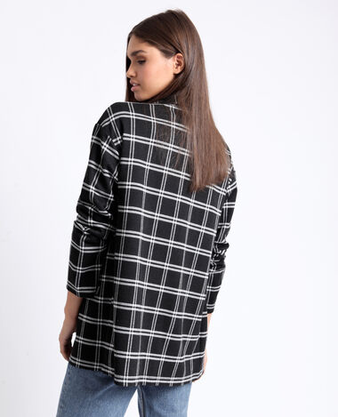 Blazer à carreaux noir - Pimkie