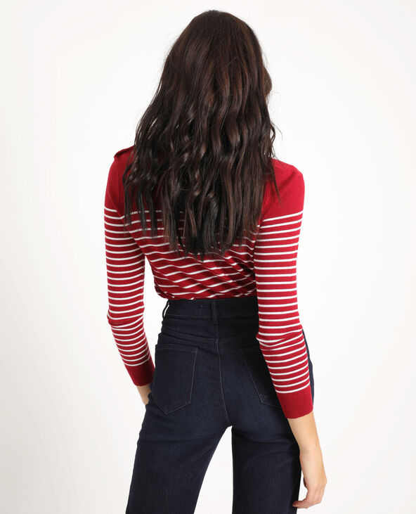 Pull rayé rouge - Pimkie