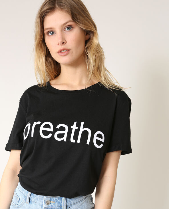 T-shirt Breathe noir - Pimkie