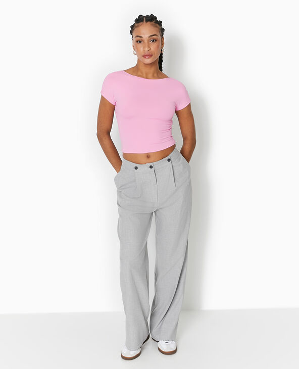 Top court dos ouvert rose - Pimkie