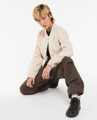 Bomber court en toile denim blanc - Pimkie